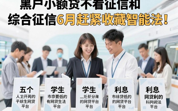 黑户小额贷不看征信和综合征信6月赶紧收藏智能法！陈列五个学生利息低的网贷平台