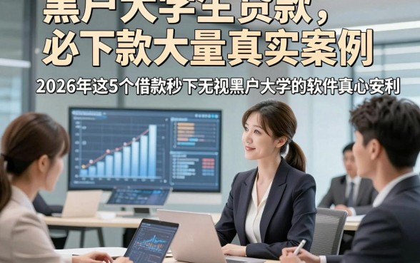 黑户大学生贷款必下款大量真实案例，2026年这5个借款秒下无视黑户大学生的软件真心安利
