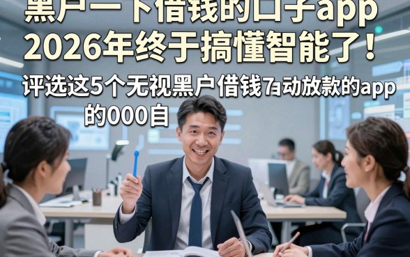 黑户一下借钱的口子app2026年终于搞懂智能了！评选这5个无视黑户借钱7000自动放款的app