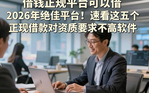 借钱正规平台可以借2026年绝佳平台！速看这五个​正规借款对资质要求不高软件
