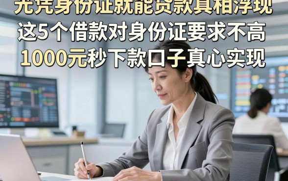 光凭身份证就能贷款真相浮现，这5个借款对身份证要求不高1000元秒下款口子真心实在