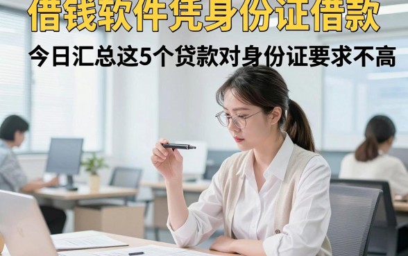 借钱软件凭身份证借款，今日汇总这5个贷款对身份证要求不高秒批的平台适配日常