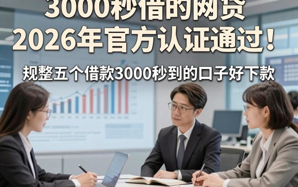 3000秒借的网贷2026年官方认证通过！规整五个借款3000秒到的口子好下款
