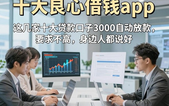 十大良心借钱app，这几家十大贷款口子3000自动放款要求不高身边人都说好