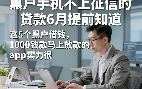 黑户手机不上征信的贷款6月提前知道，这5个黑户借钱1000马上放款的app实力很在线