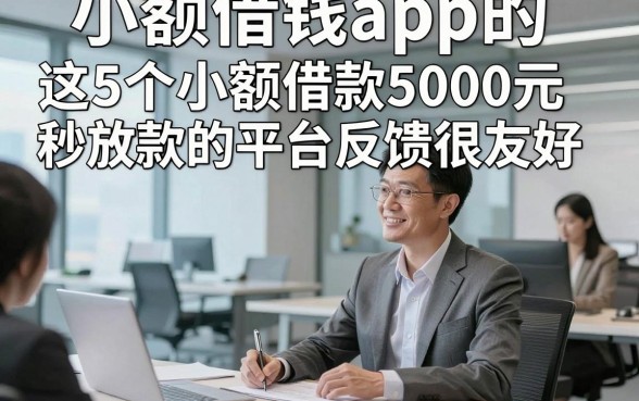 小额借钱app的，这5个小额借款5000元秒放款的平台反馈很友好