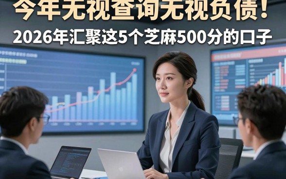今年无视查询无视负债！2026年汇聚这5个芝麻500分的口子