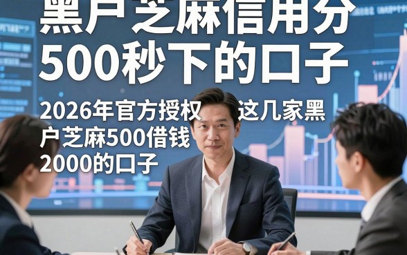 黑户芝麻信用分500秒下的口子，2026年官方授权这几家黑户芝麻500借钱2000的口子