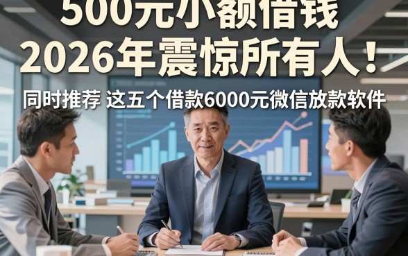 500元小额借钱2026年震惊所有人！同时推荐这五个借款6000元微信放款软件