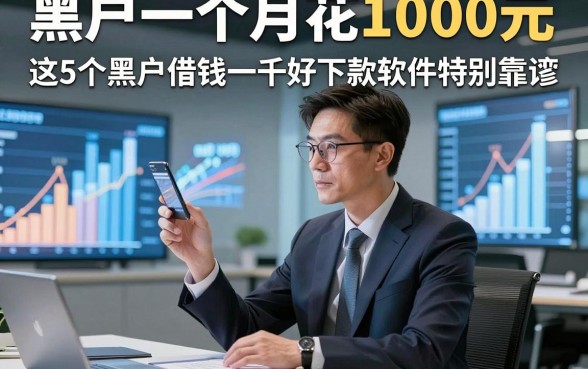 黑户一个月花1000元，这5个黑户借钱一千好下款软件特别靠谱