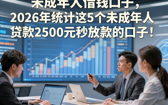 未成年人借钱口子，2026年统计这5个未成年人贷款2500元秒放款的口子