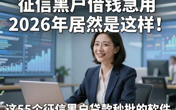 征信黑户借钱急用2026年居然是这样！点赞这5个征信黑户贷款秒批的软件
