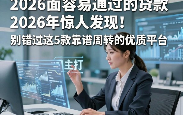 2026面容易通过的贷款2026年惊人发现！别错过这5款主打靠谱周转的优质平台
