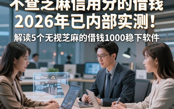 不查芝麻信用分的借钱2026年已内部实测！解读5个无视芝麻的借钱1000稳下软件