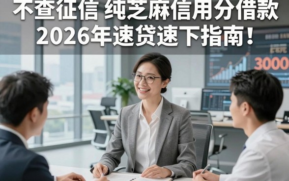 不查征信 纯芝麻信用分借款2026年速贷速下指南！阐释五个对征信要求不高的借钱3000元口子