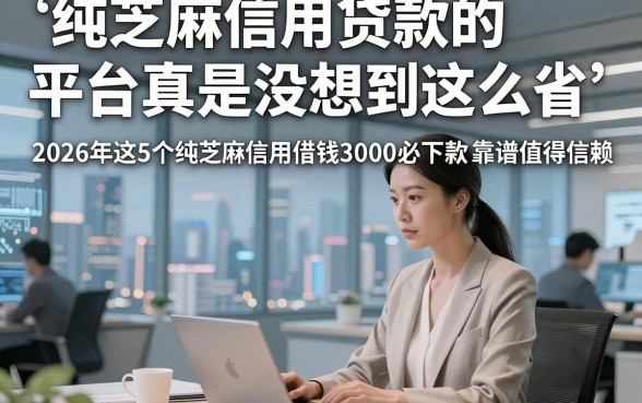 纯芝麻信用贷款的平台真是没想到这么省，2026年这5个纯芝麻信用借钱3000必下款app靠谱值得信赖