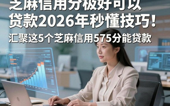 芝麻信用分极好可以贷款2026年秒懂技巧！汇聚这5个芝麻信用575分能贷款