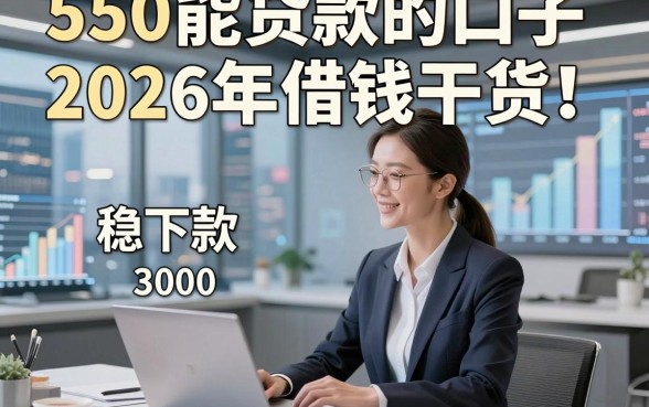 550能贷款的口子2026年借钱干货！详述这5个借款3000稳下款对要求不高口子
