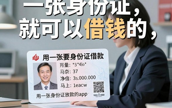 一张身份证就可以借钱的，同时筛选这五个用一张身份证借款马上放款的app