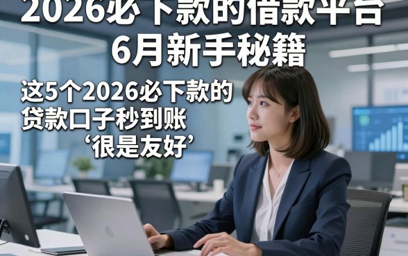 2026必下款的借款平台6月新手秘籍，这5个2026必下款的贷款口子秒到账很是友好