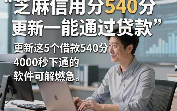 芝麻信用分540分能通过贷款，更新这5个借款540分能通过4000秒下款的软件可解燃急