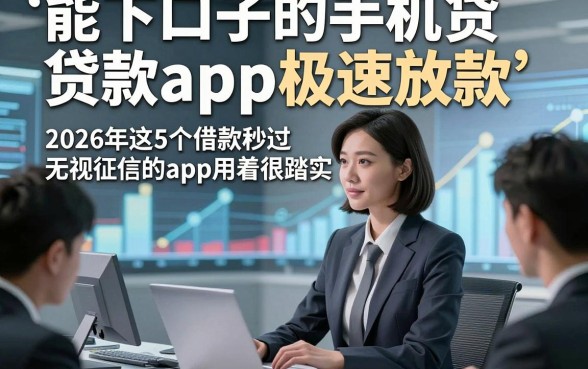 能下口子的手机贷款app极速放款，2026年这5个借款秒过无视征信的app用着很踏实