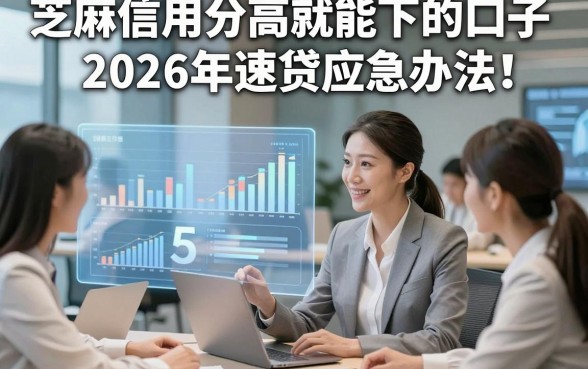 芝麻信用分高就能下的口子2026年速贷应急办法!本文梳理5个适配应急用钱场景的网贷平台