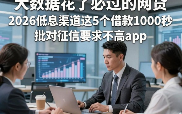 大数据花了必过的网贷，2026低息渠道这5个借款1000秒批对征信要求不高app