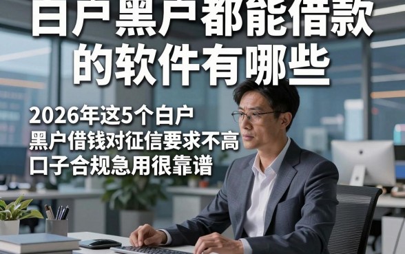 白户黑户都能借款的软件有哪些，2026年这5个白户黑户借钱对征信要求不高口子合规急用很靠谱