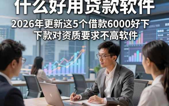 什么好用贷款软件，2026年更新这5个借款6000好下款对资质要求不高软件