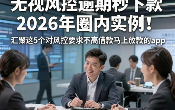 无视风控逾期秒下款2026年圈内实例！汇聚这5个对风控要求不高借款马上放款的app