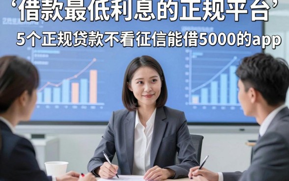 借款最低利息的正规平台，讲说​5个正规贷款不看征信能借5000的app