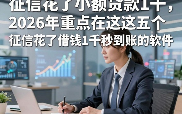 征信花了小额贷款1千，2026年重点在这这五个征信花了借钱1千秒到账的软件