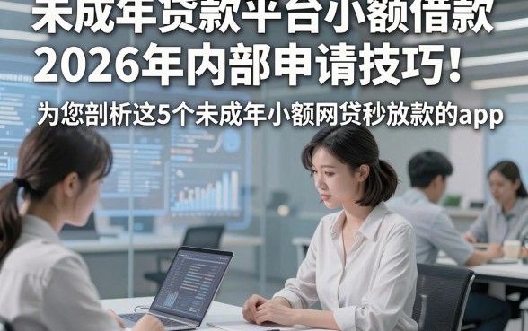 未成年贷款平台小额借款2026年内部申请技巧！为您剖析这5个未成年小额网贷秒放款的app
