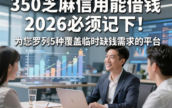 350芝麻信用能借钱2026必须记下！为您罗列5种覆盖临时缺钱需求的平台