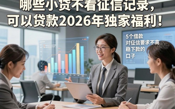 哪些小贷不看征信记录可以贷款2026年独家福利！解说​5个借款对征信要求不高稳下款的口子