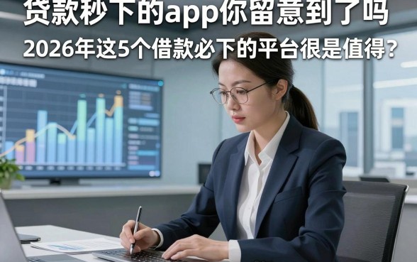 贷款秒下的app你留意到了吗，2026年这5个借款必下的平台很是值得