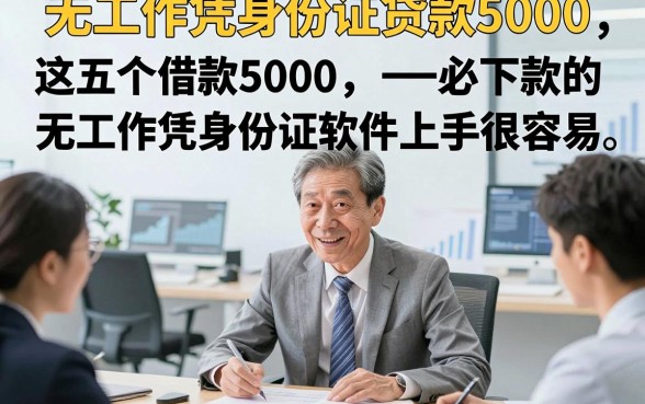 无工作凭身份证贷款5000，这五个借款5000必下款的无工作凭身份证软件上手很容易