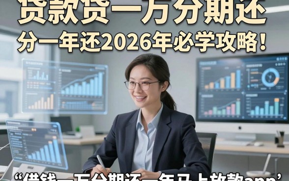 贷款贷一万分期还,分一年还2026年必学攻略！今日展示5个借钱一万分期还一年马上放款app