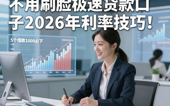 不用刷脸极速贷款口子2026年利率技巧！归纳​5个借款1000必下对资质要求不高app