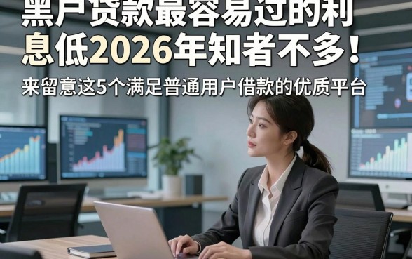 黑户贷款最容易过的利息低2026年知者不多！来留意这5个满足普通用户借款的优质平台