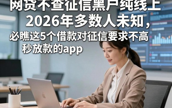 网贷不查征信黑户纯线上2026年多数人未知，必瞧这5个借款对征信要求不高秒放款的app