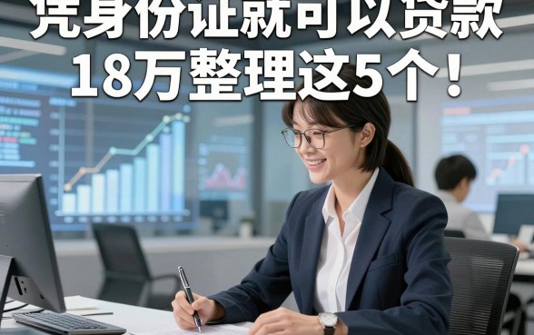 凭身份证就可以贷款18万整理这5个！本篇为您深入分说！