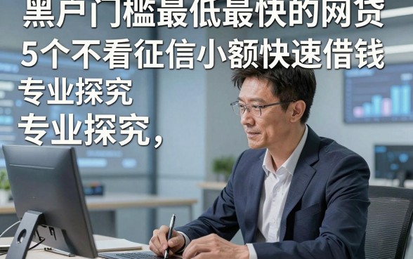 黑户门槛最低最快的网贷，专业探究5个不看征信小额快速借钱
