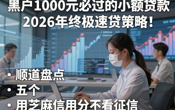 黑户1000元必过的小额贷款2026年终极速贷策略！顺道盘点五个用芝麻信用分不看征信