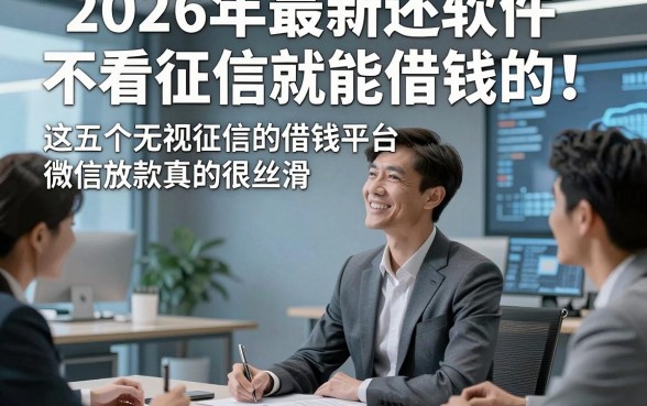 2026年最新还软件不看征信就能借钱的！这五个无视征信的借钱平台微信放款真的很丝滑