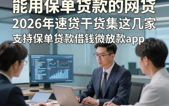 能用保单贷款的网贷,2026年速贷干货集这几家支持保单贷款借钱微信放款app
