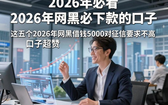 2026年必看​2026年网黑必下款的口子，这五个2026年网黑借钱5000对征信要求不高口子超赞