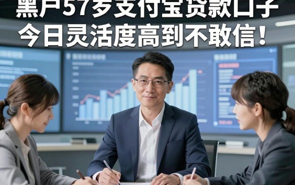 黑户57岁支付宝贷款口子今日灵活度高到不敢信！隆重论述五个黑户57岁借钱秒过app