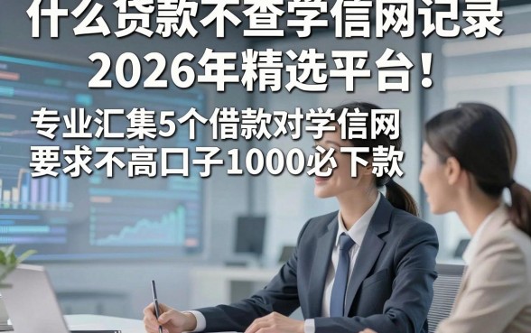 什么贷款不查学信网记录2026年精选平台！专业汇集5个借款对学信网要求不高口子1000必下款